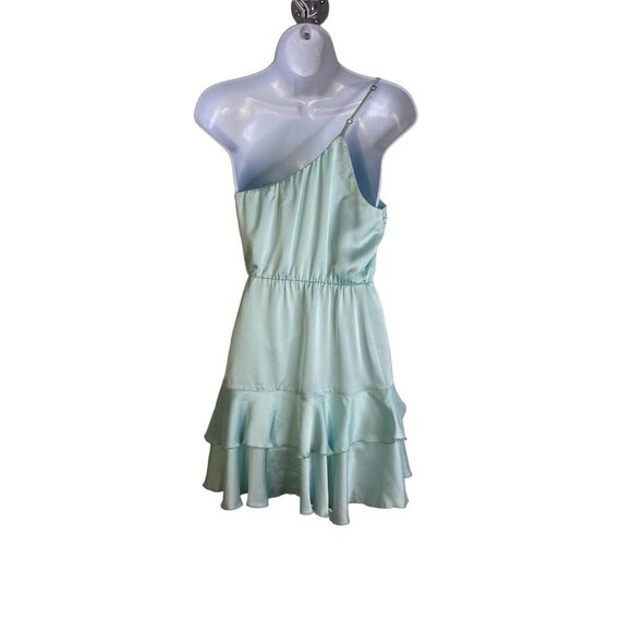 Show Me Your MuMu Womens Superstar One Shoulder Neckline Ruffle Mini Dress Small - Picture 5 of 8